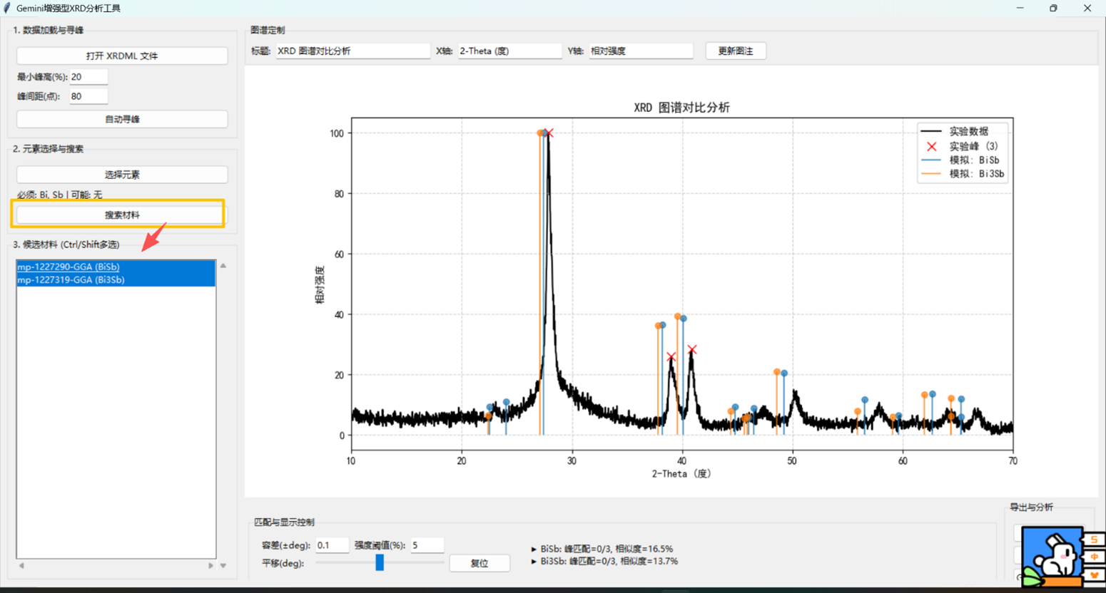 图1_本实验当中编写得到的XRD分析软件.png 图1_本实验当中编写得到的XRD分析软件.png